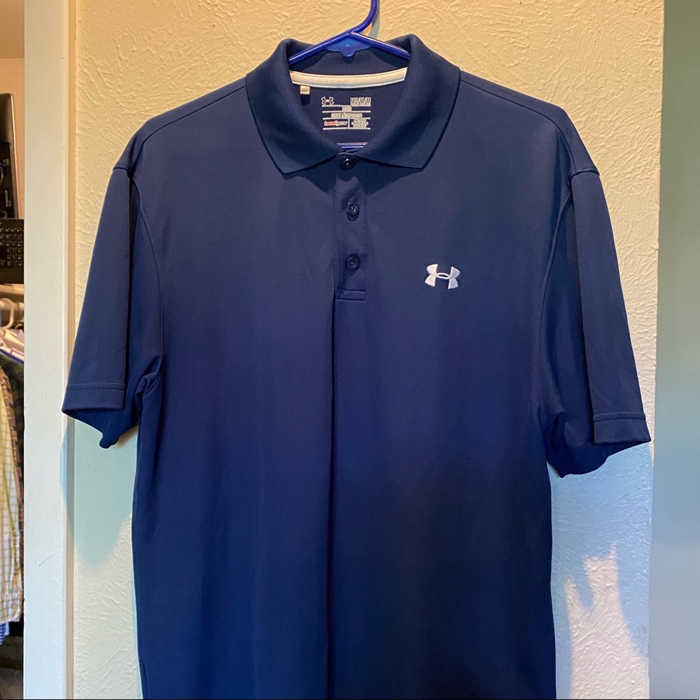 Under Armour Golf Polo, size Medium, Navy Blue